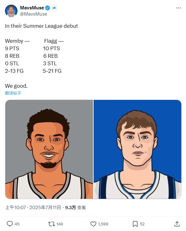 期待值不变！侠媒对比弗拉格&amp;文班夏联首秀数据：我们挺好的